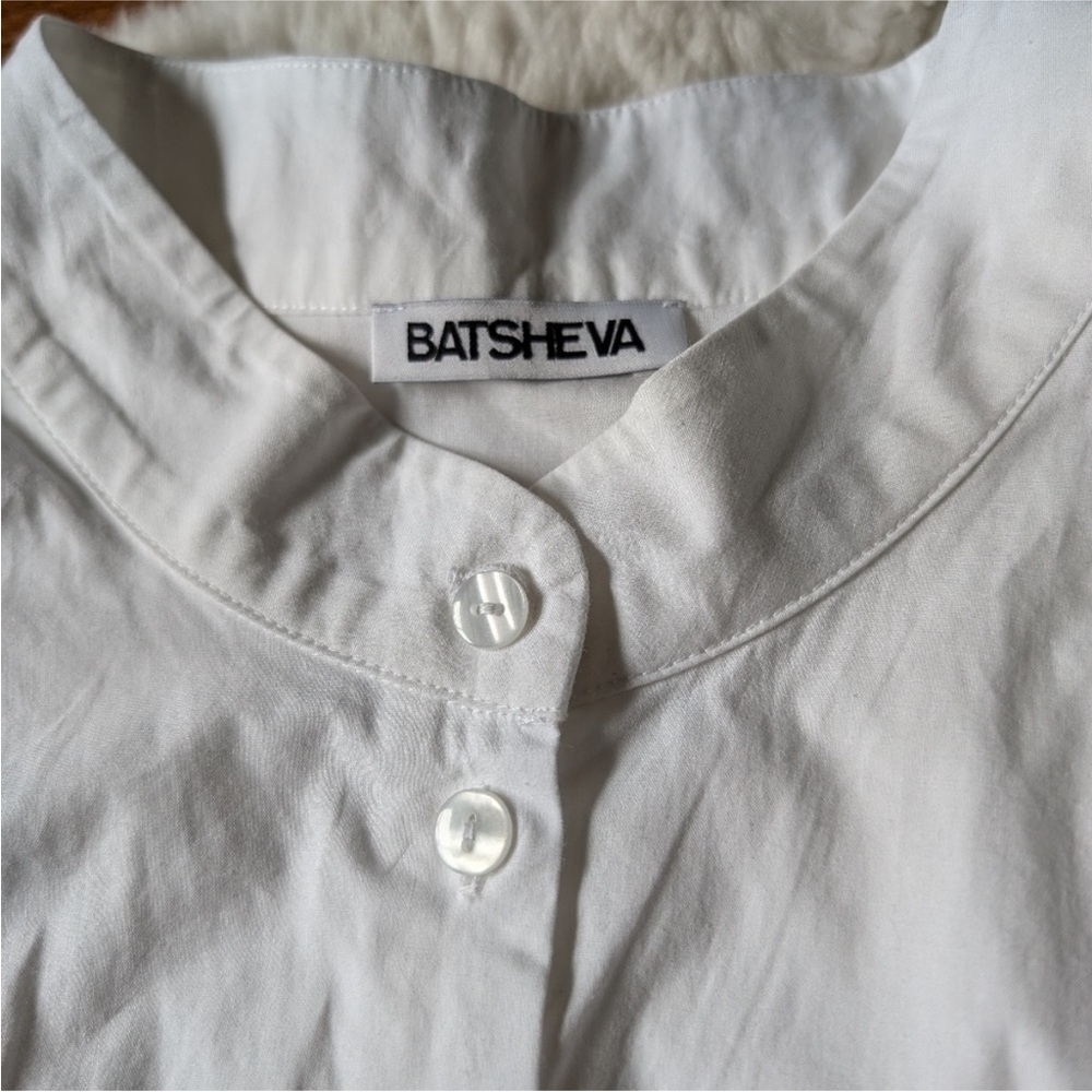 NWOT Batsheva 6 Grace Blouse White 
Victorian Cottagecore Prairie Lace Poplin - Picture 6 of 11
